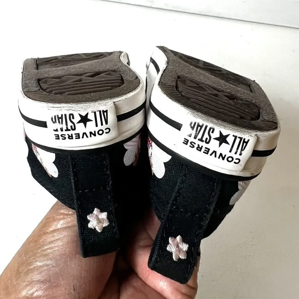 Converse Infant Girls 5 Black/Multicolor Balloons Print Snap On Low Top Sneakers